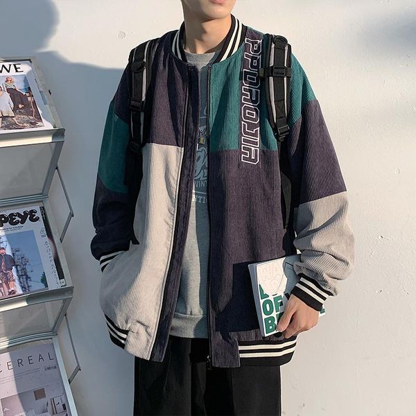 men's jackets fall corduroy baseball jacket for men harajuku hip-hop couple spliced street fashion casual sports school teams, Black;brown
men's jackets fall corduroy baseball jacket for men harajuku hip-hop couple spliced street fashion casual sports school teams, Black;brown