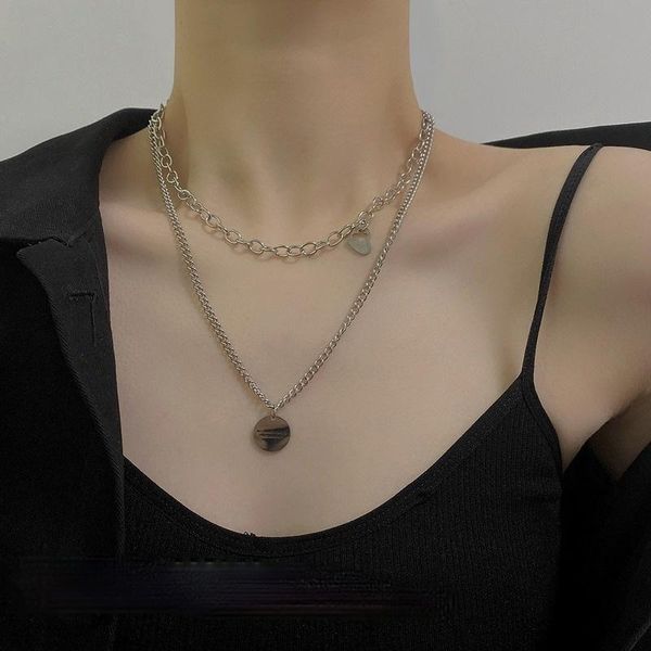 pendant necklaces vsnow high street double layer coin medallion letter necklace for women stylish hollow out chunky chain jewelry, Silver
pendant necklaces vsnow high street double layer coin medallion letter necklace for women stylish hollow out chunky chain jewelry, Silver