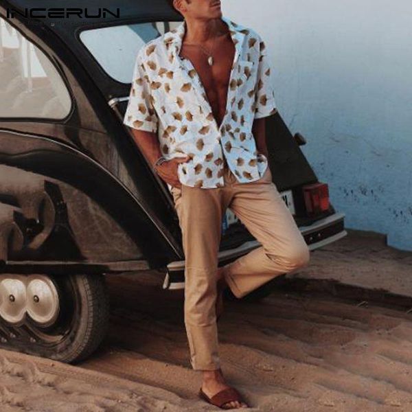 men's casual shirts summer men hawaiian shirt printed turn down collar pockets short sleeve beach streetwear s-5xl incerun g8y5, White;black
men's casual shirts summer men hawaiian shirt printed turn down collar pockets short sleeve beach streetwear s-5xl incerun g8y5, White;black