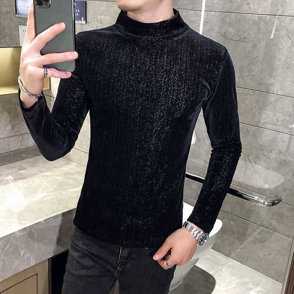 autumn keep warm velvet men t-shirt long sleeve slim fit half turtleneck t-shirt streetwear hip-hop casual tees nightclub 210527, White;black
autumn keep warm velvet men t-shirt long sleeve slim fit half turtleneck t-shirt streetwear hip-hop casual tees nightclub 210527, White;black