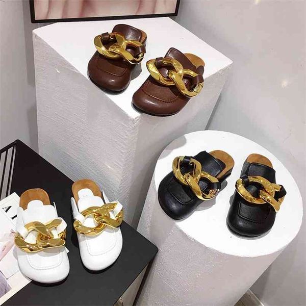 women mules slipper low heels casual slides flip flop round toe arrival brand design gold chain closed slip on shoes 210607, Black
women mules slipper low heels casual slides flip flop round toe arrival brand design gold chain closed slip on shoes 210607, Black
