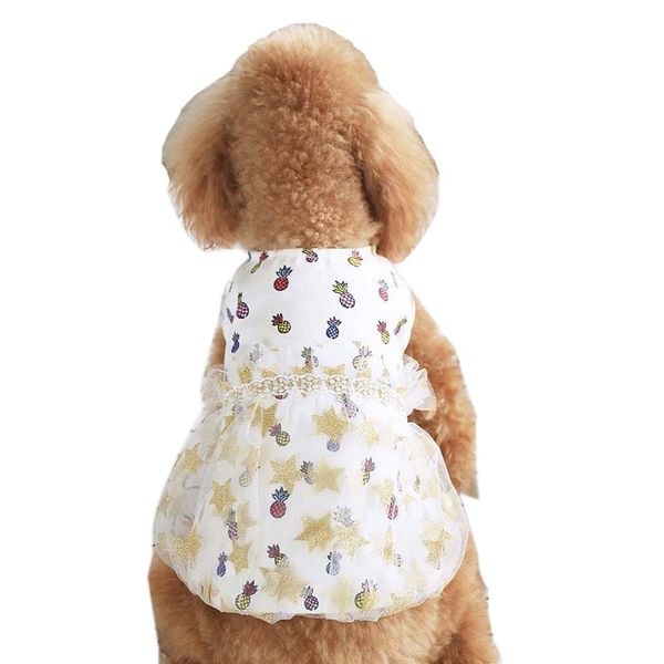 dog apparel fashion comfortable dress smaller pineapple stars printing transparent lace fabric cover designed for lovely pet skirts
dog apparel fashion comfortable dress smaller pineapple stars printing transparent lace fabric cover designed for lovely pet skirts