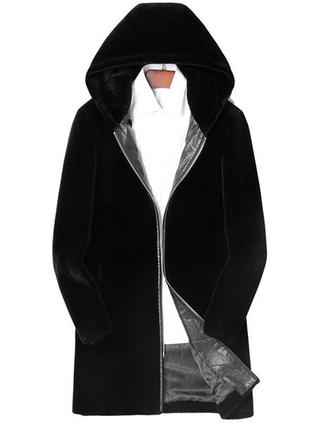 men's leather & faux natural sheep shearling fur coat winter jacket men real wool hooded warm coats and jackets 12cha180801y my752, Black
men's leather & faux natural sheep shearling fur coat winter jacket men real wool hooded warm coats and jackets 12cha180801y my752, Black