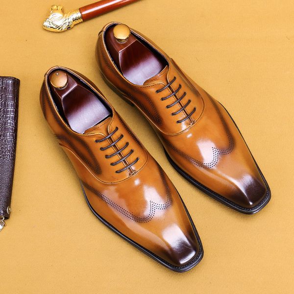 2022 famous brand mens brogue shoes spring autumn genuine leather handmade dress shoes for men office work formal shoes lace up, Black
2022 famous brand mens brogue shoes spring autumn genuine leather handmade dress shoes for men office work formal shoes lace up, Black