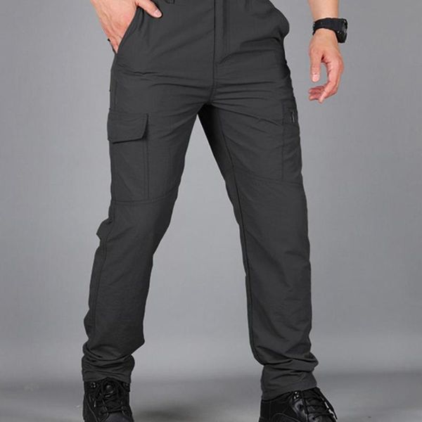 men's pants men deep crotch multi pockets cargo solid color breathable elastic waist camping trousers workwear for outdoor sports, Black
men's pants men deep crotch multi pockets cargo solid color breathable elastic waist camping trousers workwear for outdoor sports, Black