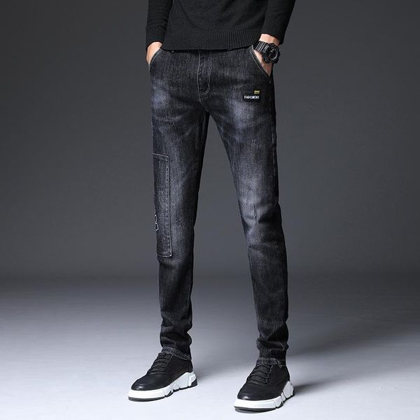 men jeans joggers stretchy denim five pockets style calca masculina casual trousers men's, Blue
men jeans joggers stretchy denim five pockets style calca masculina casual trousers men's, Blue