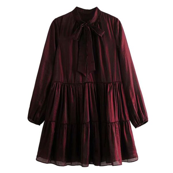 casual dresses women vintage shine elegant bow collar party loose pleated mini dress ffzyq588, Black;gray
casual dresses women vintage shine elegant bow collar party loose pleated mini dress ffzyq588, Black;gray
