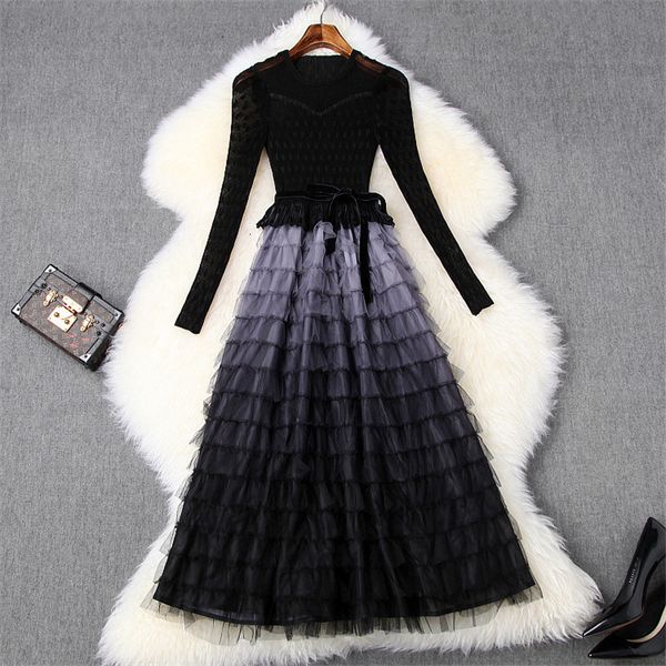 dress elegant spring girls fashion designers plied in cascade gradient mid-color calf dressed christmas party, Black;gray
dress elegant spring girls fashion designers plied in cascade gradient mid-color calf dressed christmas party, Black;gray