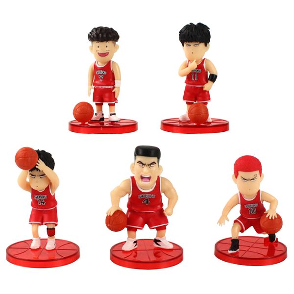 7-8cm 5pcs/lot slam dunk hanamichi sakuragi rukawa mitsui hisashi akagi miyagi ryota pvc action figures model toys
7-8cm 5pcs/lot slam dunk hanamichi sakuragi rukawa mitsui hisashi akagi miyagi ryota pvc action figures model toys