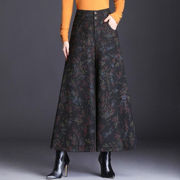 women autumn winter elegant high waist pants female slim printing wide leg ladies pocket casual flare trouser h13 women's & capris, Black;white
women autumn winter elegant high waist pants female slim printing wide leg ladies pocket casual flare trouser h13 women's & capris, Black;white