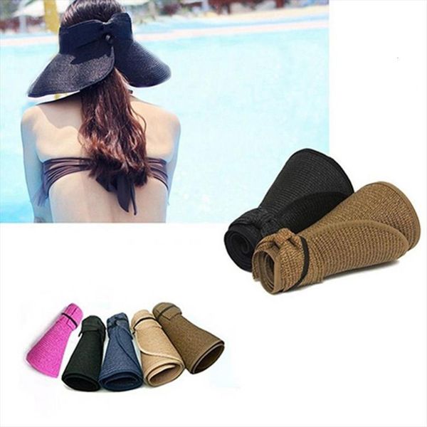 70% sell womens summer wide brim roll up foldable sun beach straw braid visor hat, Blue;gray
70% sell womens summer wide brim roll up foldable sun beach straw braid visor hat, Blue;gray