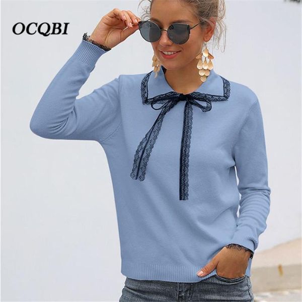 women's sweaters womens 2021 autumn korean sweater casual knit fashion pullover women lace, White;black 
women's sweaters womens 2021 autumn korean sweater casual knit fashion pullover women lace, White;black