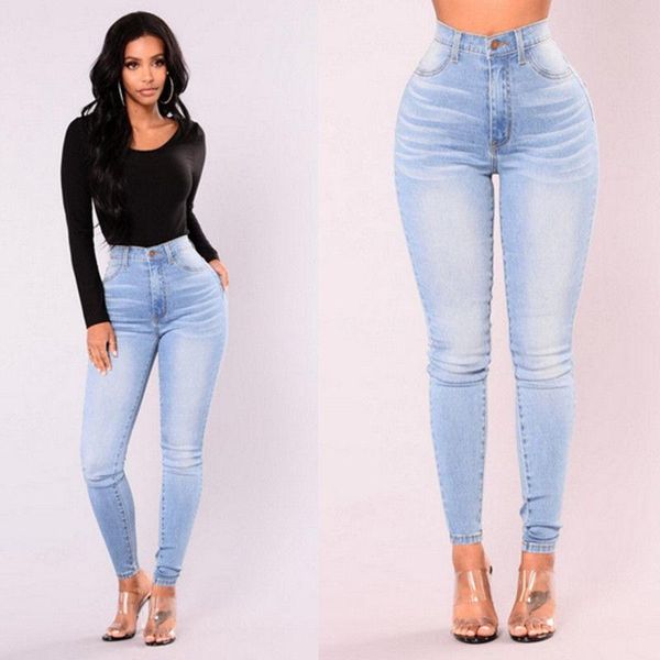 women's jeans hirigin est arrivals fashion women lady denim skinny pants high waist stretch slim pencil casual, Blue 
women's jeans hirigin est arrivals fashion women lady denim skinny pants high waist stretch slim pencil casual, Blue