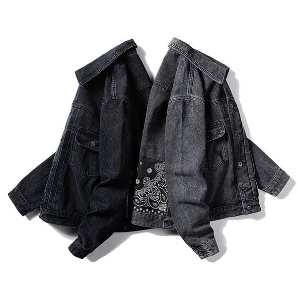 men's jackets denim jacket tide brand cashew flower black mens large size 5xl loose top, Black;brown
men's jackets denim jacket tide brand cashew flower black mens large size 5xl loose top, Black;brown