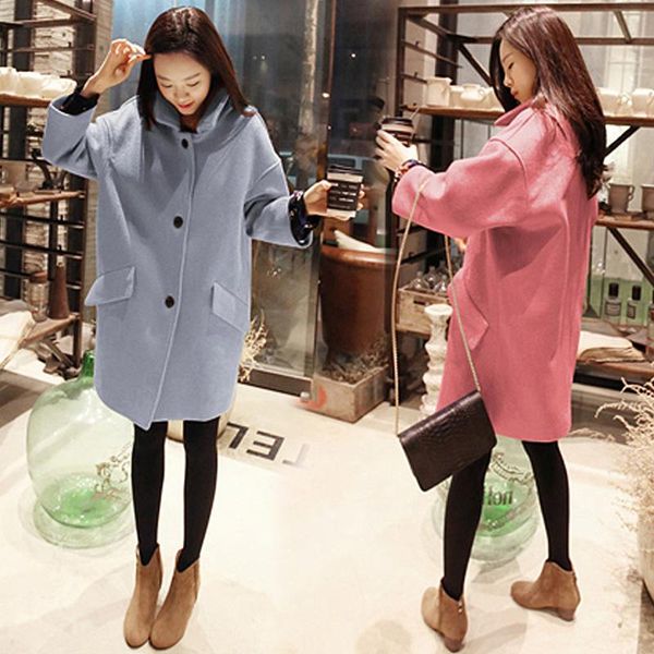 women's wool & blends spring long jacket autumn trench coat ladies pink outerwear windbreaker female cardigans 2021 fshion clothing, Black
women's wool & blends spring long jacket autumn trench coat ladies pink outerwear windbreaker female cardigans 2021 fshion clothing, Black