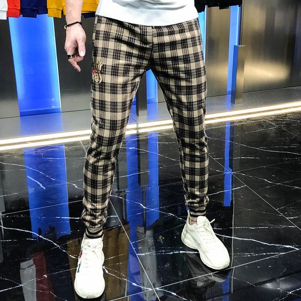 autumn men's plaid slacks with a korean version of slim haren strap-legged pants fashionable personality small feet, Black
autumn men's plaid slacks with a korean version of slim haren strap-legged pants fashionable personality small feet, Black