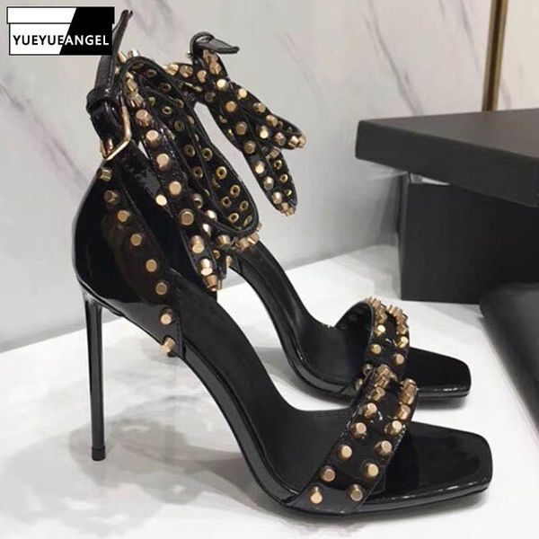 dress shoes women's pumps womens genuine leather high heels studs ankle straps summer sandals 34-42, Black
dress shoes women's pumps womens genuine leather high heels studs ankle straps summer sandals 34-42, Black