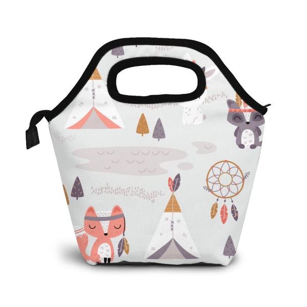tribal woodland - textile nursery pattern design lunch bag boxes bags portable insulated picnic box for women men organizer, Blue;pink
tribal woodland - textile nursery pattern design lunch bag boxes bags portable insulated picnic box for women men organizer, Blue;pink
