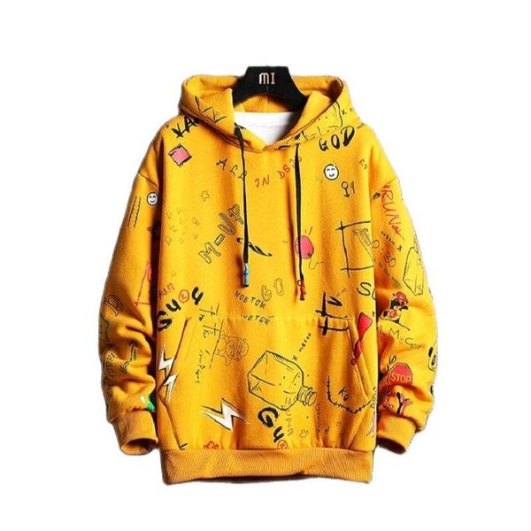men's hoodies & sweatshirts spring autumn trend clothes graffiti printing hip hop streetwear mens long sleeve loose coat hoodie sweatsh, Black
men's hoodies & sweatshirts spring autumn trend clothes graffiti printing hip hop streetwear mens long sleeve loose coat hoodie sweatsh, Black