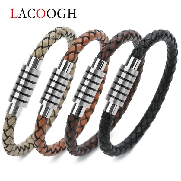 charm bracelets stainless steel magnetic clasp leather connector for men women bangle 6mm cord rope simple hand-woven jewelry gifts, Golden;silver
charm bracelets stainless steel magnetic clasp leather connector for men women bangle 6mm cord rope simple hand-woven jewelry gifts, Golden;silver