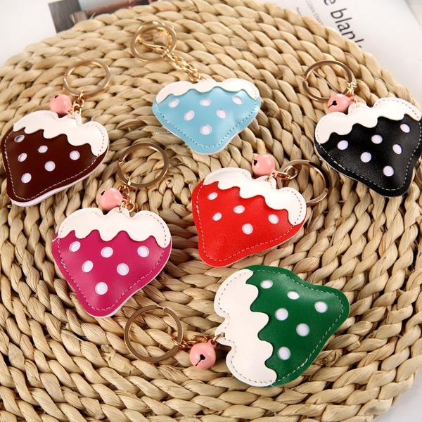 keychains leather strawberry keychain decorative pendants for women bags car key ring bells phone pendant jewelry gift, Silver
keychains leather strawberry keychain decorative pendants for women bags car key ring bells phone pendant jewelry gift, Silver
