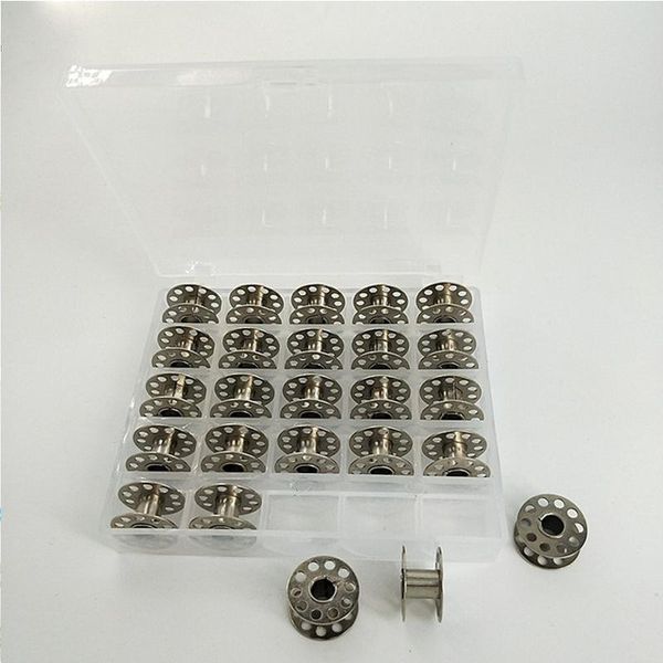 25pcs household coil metal silver sewing machine bobbins thread core spools multifunction clothes suppliies notions & tools, Black
25pcs household coil metal silver sewing machine bobbins thread core spools multifunction clothes suppliies notions & tools, Black