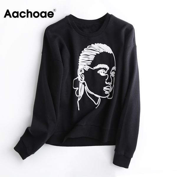 aachoae casual character print sweatshirt women o neck loose pullover long sleeve ladies hoodie female sudaderas mujer 210413, Black
aachoae casual character print sweatshirt women o neck loose pullover long sleeve ladies hoodie female sudaderas mujer 210413, Black