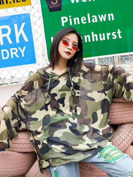 summer sun clothes women's thin section hooded ins tide camouflage coat long-sleeved breathable shirt blouses & shirts, White
summer sun clothes women's thin section hooded ins tide camouflage coat long-sleeved breathable shirt blouses & shirts, White