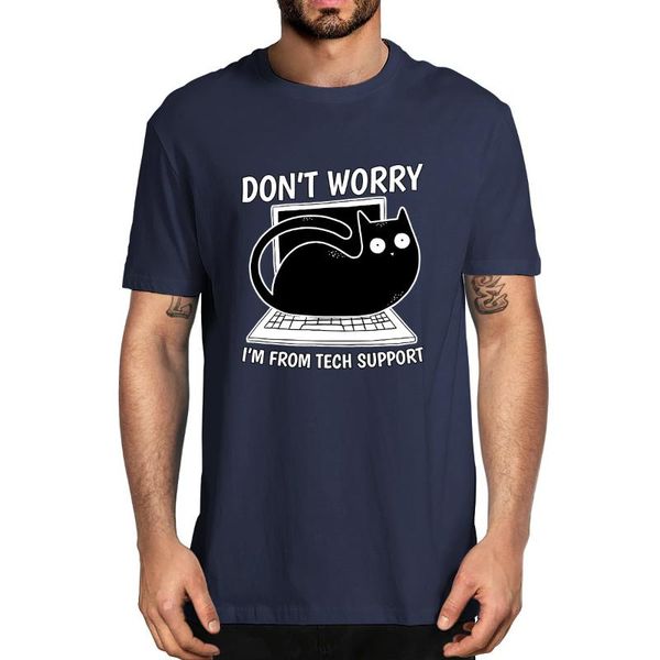 men's t-shirts don't worry i'm from tech support technical cat on computer funny 100% cotton novelty t-shirt humor, White;black
men's t-shirts don't worry i'm from tech support technical cat on computer funny 100% cotton novelty t-shirt humor, White;black