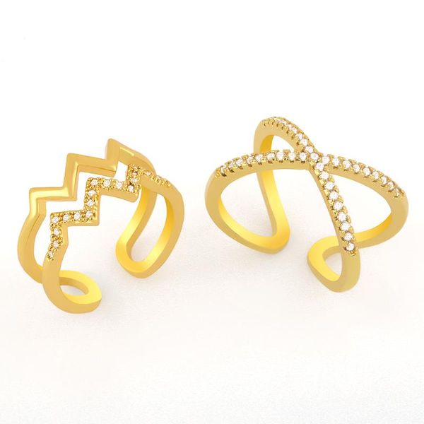 cluster rings flola gold filled crystal baguette for women cz cubic zirconia cross cuff open ring stackable statement jewelry rigj73, Golden;silver
cluster rings flola gold filled crystal baguette for women cz cubic zirconia cross cuff open ring stackable statement jewelry rigj73, Golden;silver