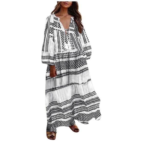 casual dresses elegant floral print tassel long party dress vintage lantern sleeve boho women v neck loose robe, Black;gray
casual dresses elegant floral print tassel long party dress vintage lantern sleeve boho women v neck loose robe, Black;gray
