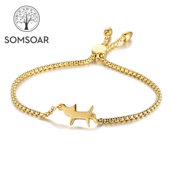 charm bracelets somsoar jewelry lovely cat charms bracelet stainless steel adjustable bangle silver/gold/rose gold 30pcs/lot, Golden;silver
charm bracelets somsoar jewelry lovely cat charms bracelet stainless steel adjustable bangle silver/gold/rose gold 30pcs/lot, Golden;silver