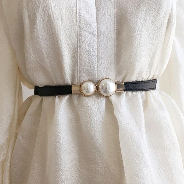 women double pearl belt pu leather dress skirt waist elastic thin belts ladies waistband, Black;brown
women double pearl belt pu leather dress skirt waist elastic thin belts ladies waistband, Black;brown