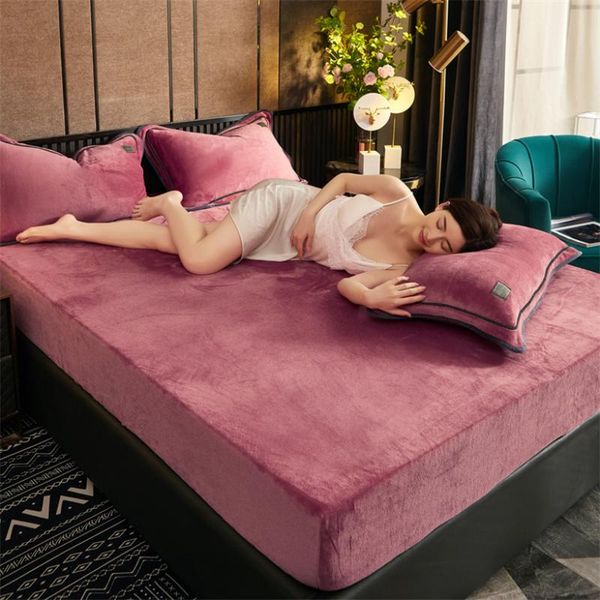 sheets & sets solid color thicken warm bed sheet with elastic band four corner soft crystal velvet fitted mattress cover (no case)
sheets & sets solid color thicken warm bed sheet with elastic band four corner soft crystal velvet fitted mattress cover (no case)