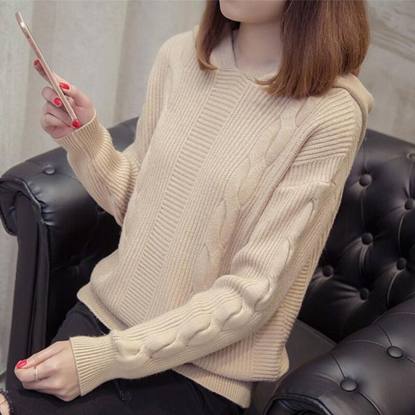 women's sweaters 2021 female sweater autumn winter women o neck warm pullover with hat, White;black
women's sweaters 2021 female sweater autumn winter women o neck warm pullover with hat, White;black