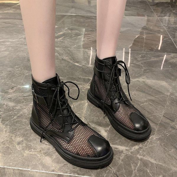 lucyever breathable mesh summer sandals boots women round toe lace up platform ankle woman comfort med heels casual shoes, Black
lucyever breathable mesh summer sandals boots women round toe lace up platform ankle woman comfort med heels casual shoes, Black
