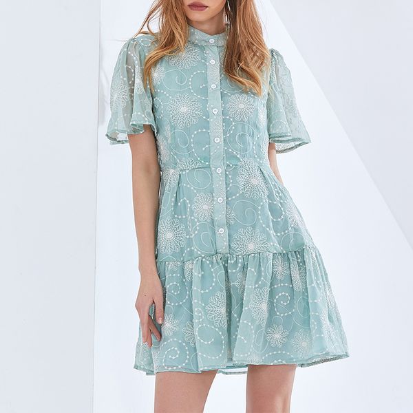 dresses short sleeve stand collar women a line slim mini ruffle milan runway party dress e45 5r4i, Black
dresses short sleeve stand collar women a line slim mini ruffle milan runway party dress e45 5r4i, Black