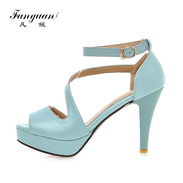dress shoes fanyuan fashion solid buckle strap sandals summer concise platform women ankle thin high heels, Black
dress shoes fanyuan fashion solid buckle strap sandals summer concise platform women ankle thin high heels, Black