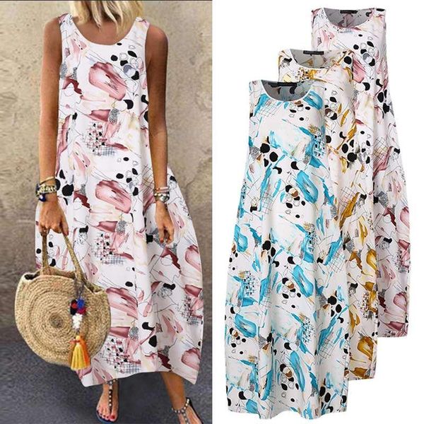 printed maxi dress for women sleeveless tank round neck summer boho floral print loose fit 5xl 2021 casual dresses, Black;gray
printed maxi dress for women sleeveless tank round neck summer boho floral print loose fit 5xl 2021 casual dresses, Black;gray
