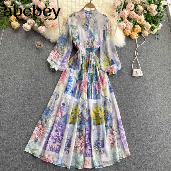 design fashion print maxi dress women korean o neck puff sleeve a-line dresses spring bohemian vacation long dress 210715, Black;gray
design fashion print maxi dress women korean o neck puff sleeve a-line dresses spring bohemian vacation long dress 210715, Black;gray