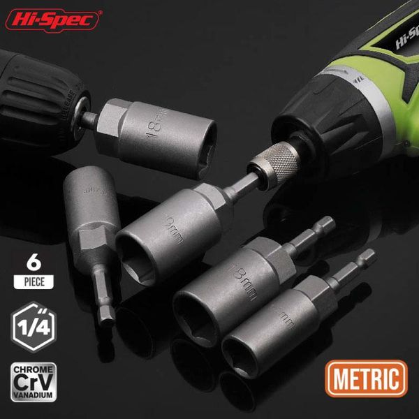 hand tools hi-spec 6pc extra deep bolt nut bit set 6mm-17mm 80mm length impact socket adapter heads 1/4 inch driver for power
hand tools hi-spec 6pc extra deep bolt nut bit set 6mm-17mm 80mm length impact socket adapter heads 1/4 inch driver for power