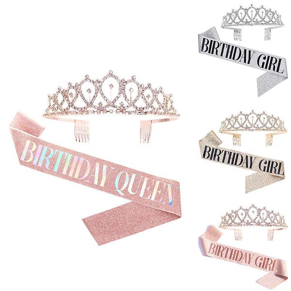 party hats bling rhinestone crystal crown tiara birthday anniversary decoration happy 18 21 30 40 50th satin sash supplies
party hats bling rhinestone crystal crown tiara birthday anniversary decoration happy 18 21 30 40 50th satin sash supplies