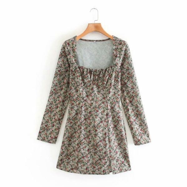 casual vintage print square collar mini dress women spring long sleeve pleated a-line floral party street nx9843 210525, Black;gray
casual vintage print square collar mini dress women spring long sleeve pleated a-line floral party street nx9843 210525, Black;gray
