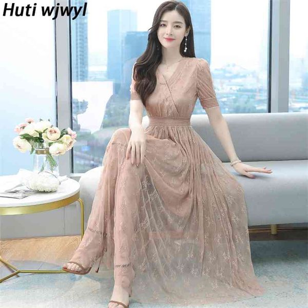spring summer plus size women bodycon dress vintage solid lace mesh maxi dresses elegant party femal evening vestidos 210528, Black;gray
spring summer plus size women bodycon dress vintage solid lace mesh maxi dresses elegant party femal evening vestidos 210528, Black;gray