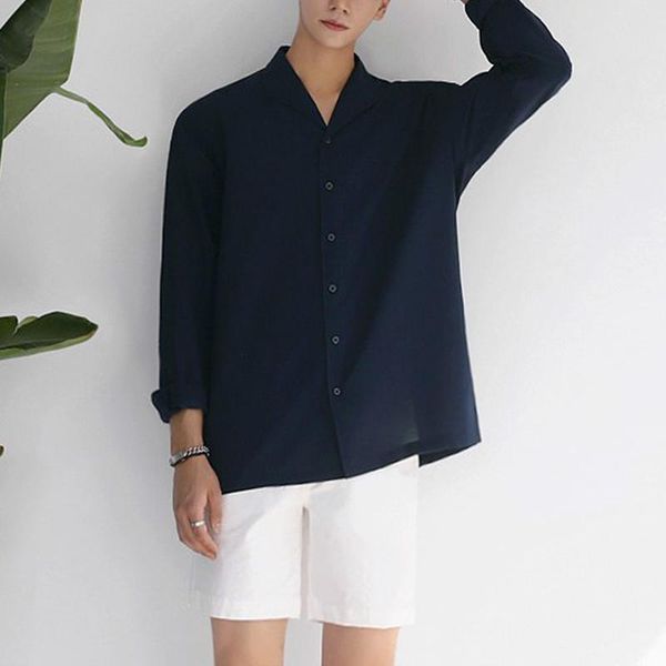men's casual shirts autumn fashion long-sleeved shirt men simple solid single-breasted button korean style white primer male 2021, White;black
men's casual shirts autumn fashion long-sleeved shirt men simple solid single-breasted button korean style white primer male 2021, White;black