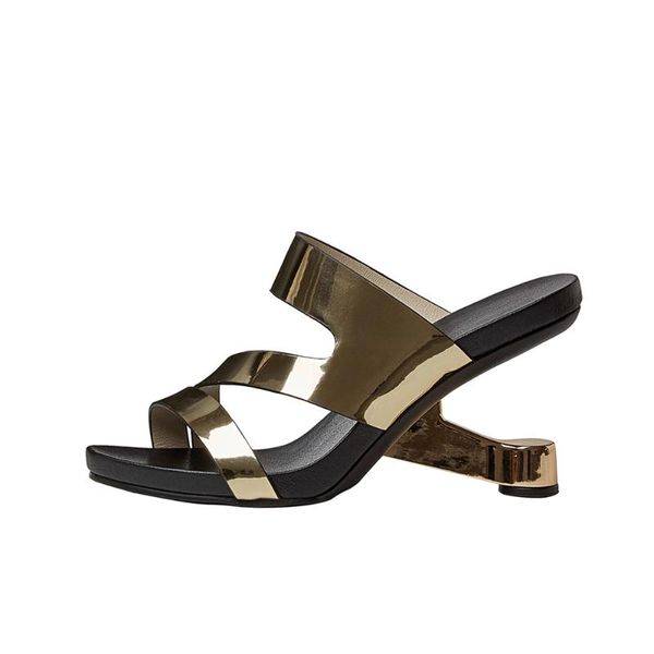 dress shoes shining square toe peep genuine leather 8.5cm strange high heels slip on mules mature women leisure sandals hl369 muyisexi, Black
dress shoes shining square toe peep genuine leather 8.5cm strange high heels slip on mules mature women leisure sandals hl369 muyisexi, Black