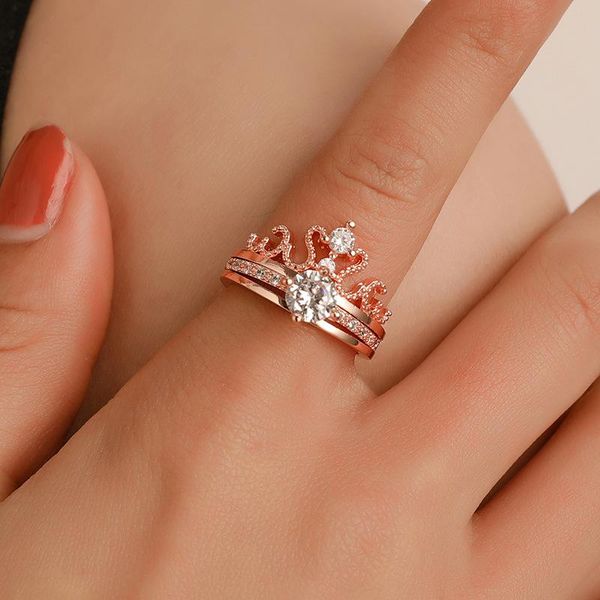 kpop nuckle ring two-piece crown adjustable rings for women zircon goddess open set girls wedding jewelry cluster, Golden;silver
kpop nuckle ring two-piece crown adjustable rings for women zircon goddess open set girls wedding jewelry cluster, Golden;silver