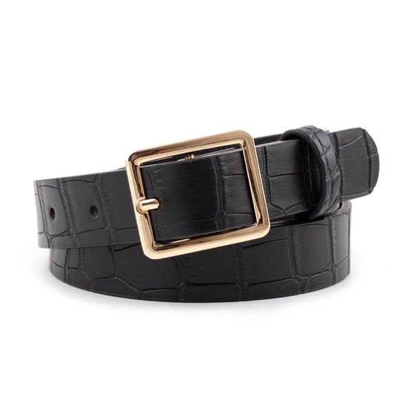 women crocodile pu belt square buckle belts for fashion gold metal waistband female dress jeans designer 2021, Black;brown
women crocodile pu belt square buckle belts for fashion gold metal waistband female dress jeans designer 2021, Black;brown