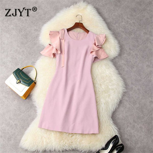 elegant women's summer clothing fashion designer butterfly sleeves solid sweet pink dress for party casual aline short robe 210601, Black;gray
elegant women's summer clothing fashion designer butterfly sleeves solid sweet pink dress for party casual aline short robe 210601, Black;gray