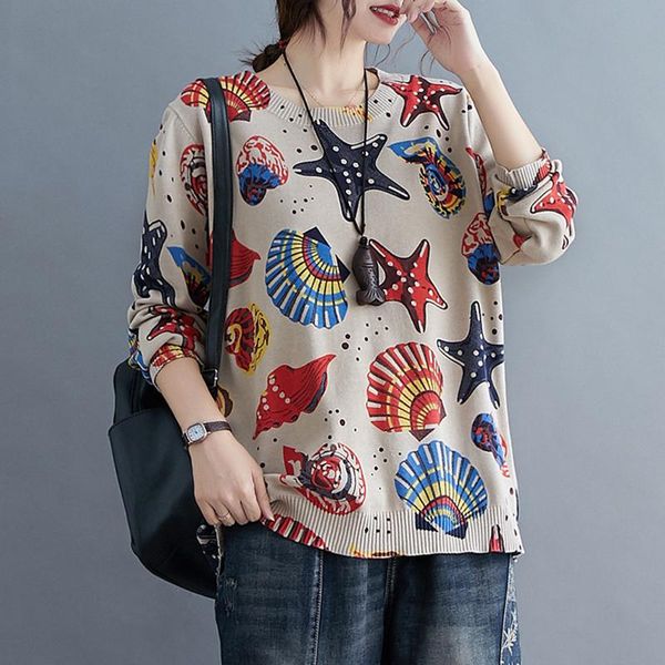 women's sweaters vintage knitted sweater women printing long sleeves loose o-neck sweatshirts pullovers casual spring autumn, White;black
women's sweaters vintage knitted sweater women printing long sleeves loose o-neck sweatshirts pullovers casual spring autumn, White;black